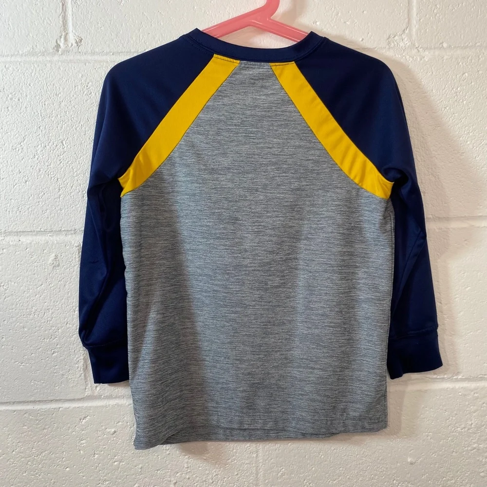 OshKosh B'Gosh Gray Blue & Yellow Long Sleeve Shirt